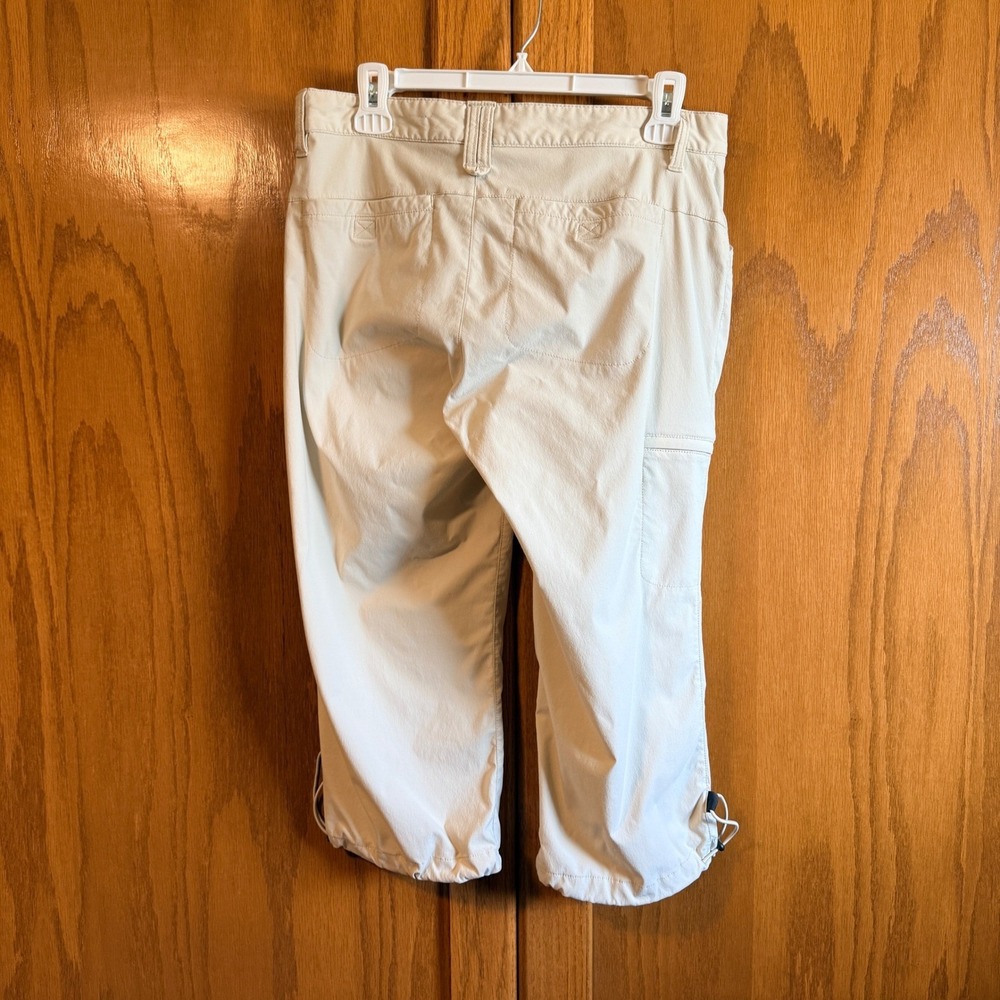 Eddie Bauer Travex Size 6 Capri Hiking Pants Beige Gorpcore Stretch Crop - Picture 5 of 11